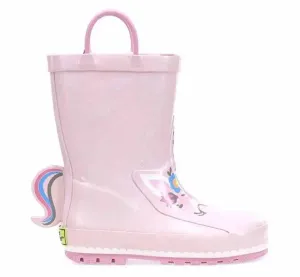 Kids Unity Unicorn Boots  Waterproof Glitter Rain Boots