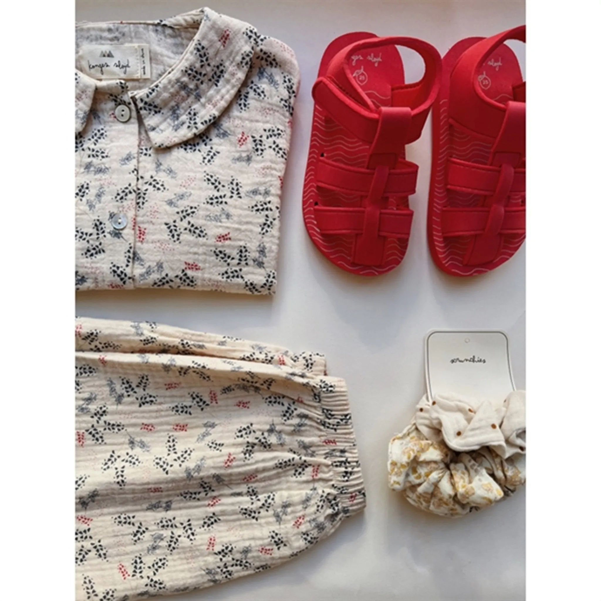 Konges Sljd Sable Sandals Fiery Red