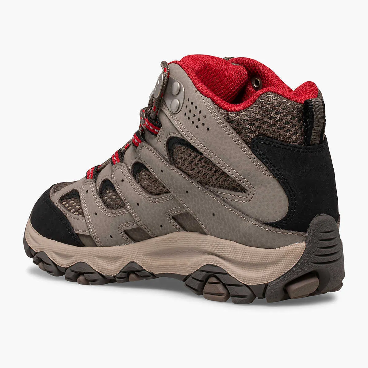 Merrell Moab 3 Mid MK265701 Kids Boulder Red Leather Waterproof Ankle Boots TF73