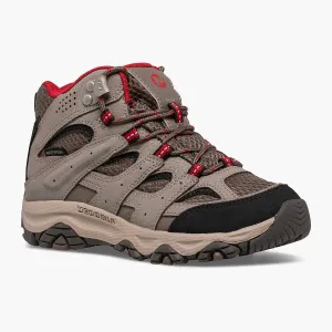 Merrell Moab 3 Mid MK265701 Kids Boulder Red Leather Waterproof Ankle Boots TF73