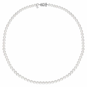 Mikimoto 18ct White Gold 6.5mm White Akoya Pearl Necklace