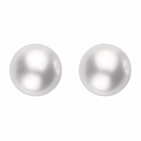 Mikimoto 18ct Yellow Gold 6mm White Grade AAA Pearl Stud Earrings