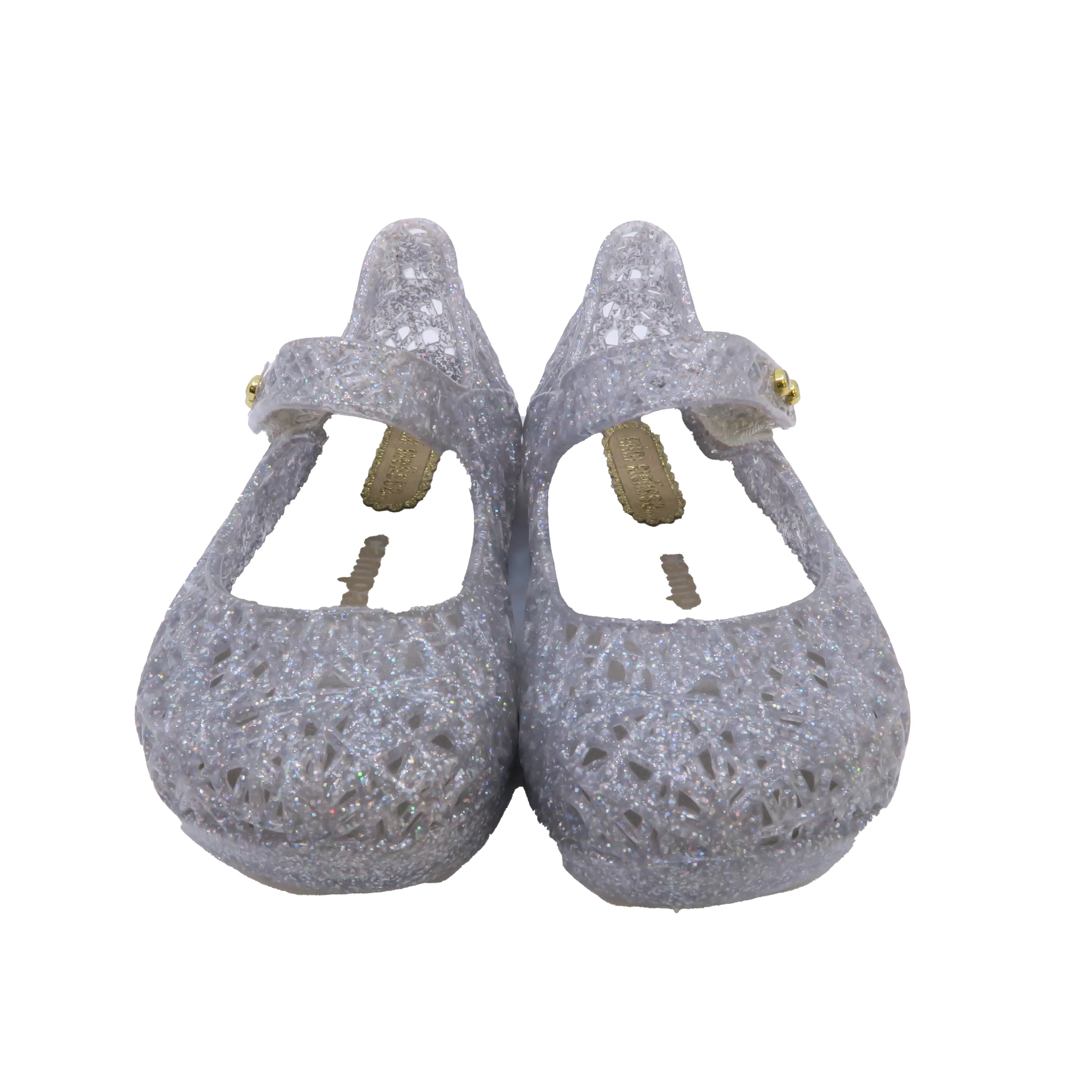 Mini Melissa Girls Silver Shoes
