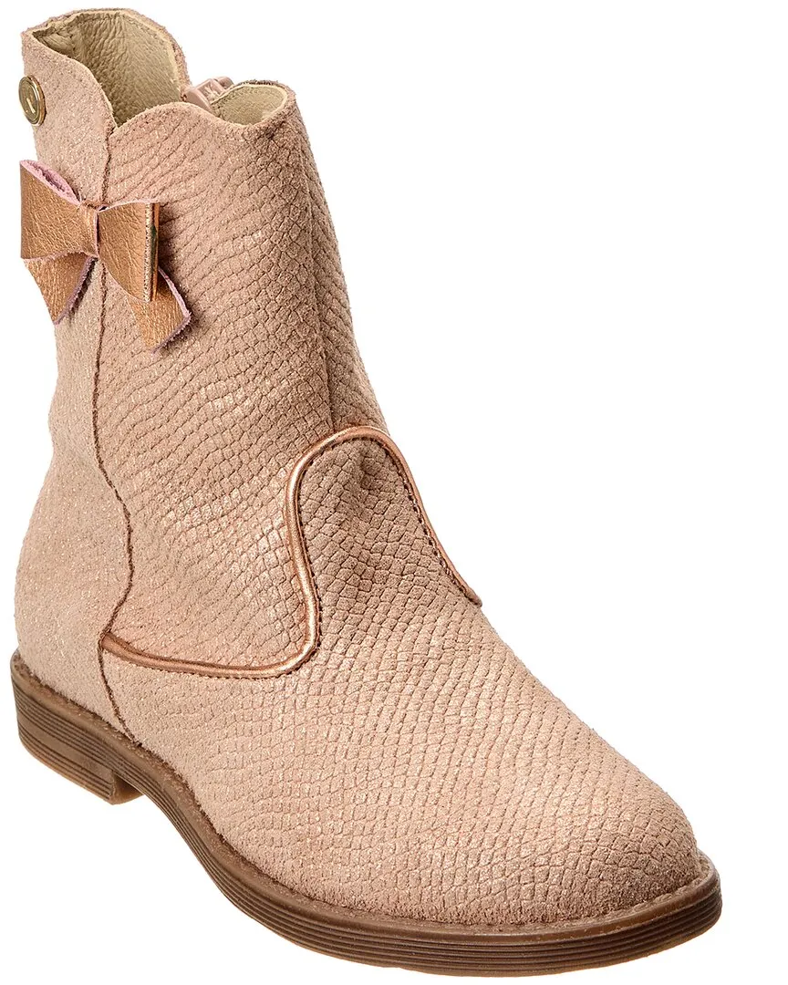 Naturino Morein Lizard-Embossed Leather Boot
