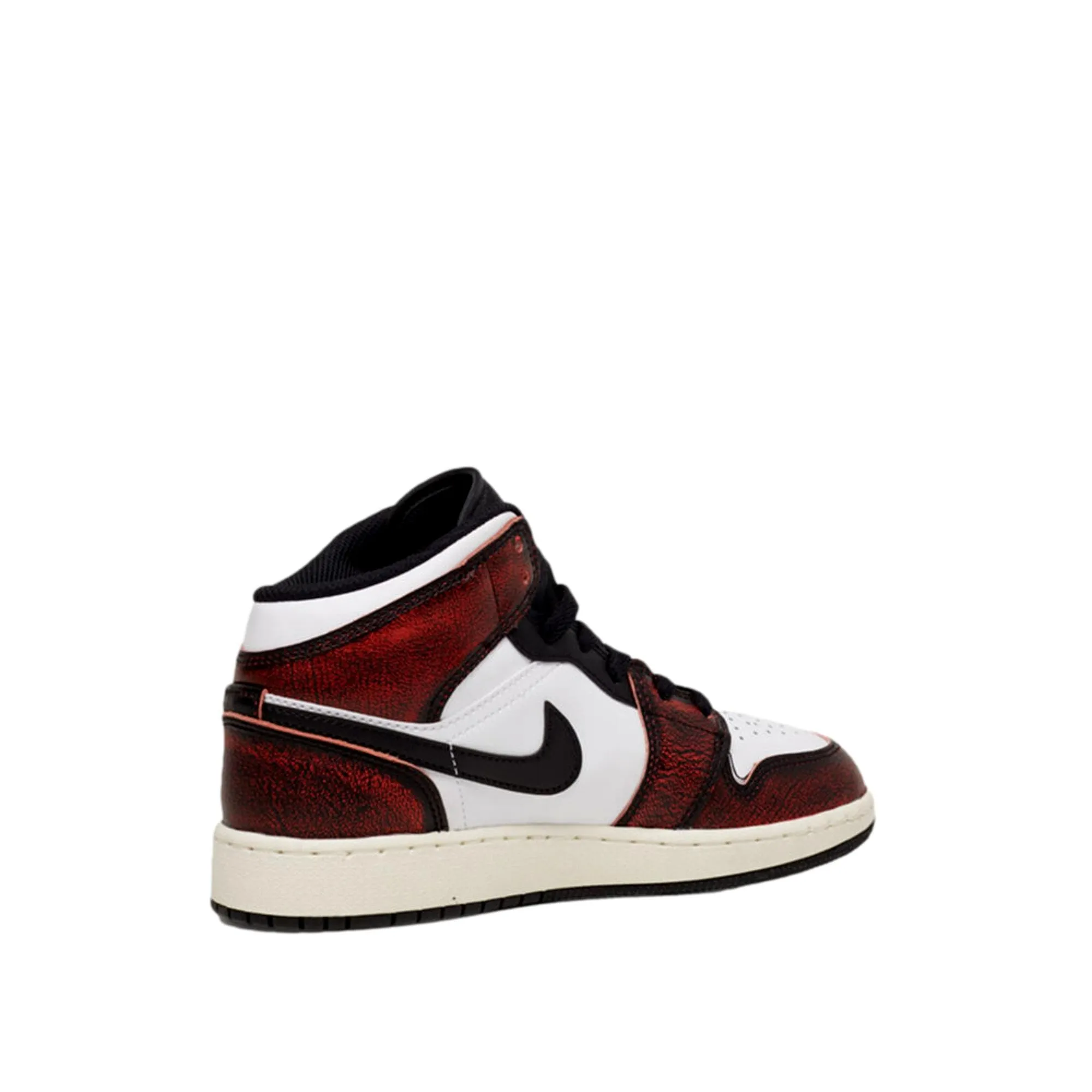 Nike Air Jordan 1 Mid SE Black/Infrared 23-White-Sail  FB0568-006 Grade-School
