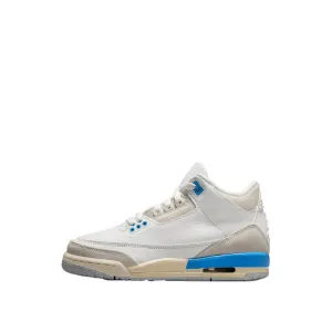 Nike Air Jordan 3 Retro Summit White/Hydrogen Blue  DM0967-101 Grade-School