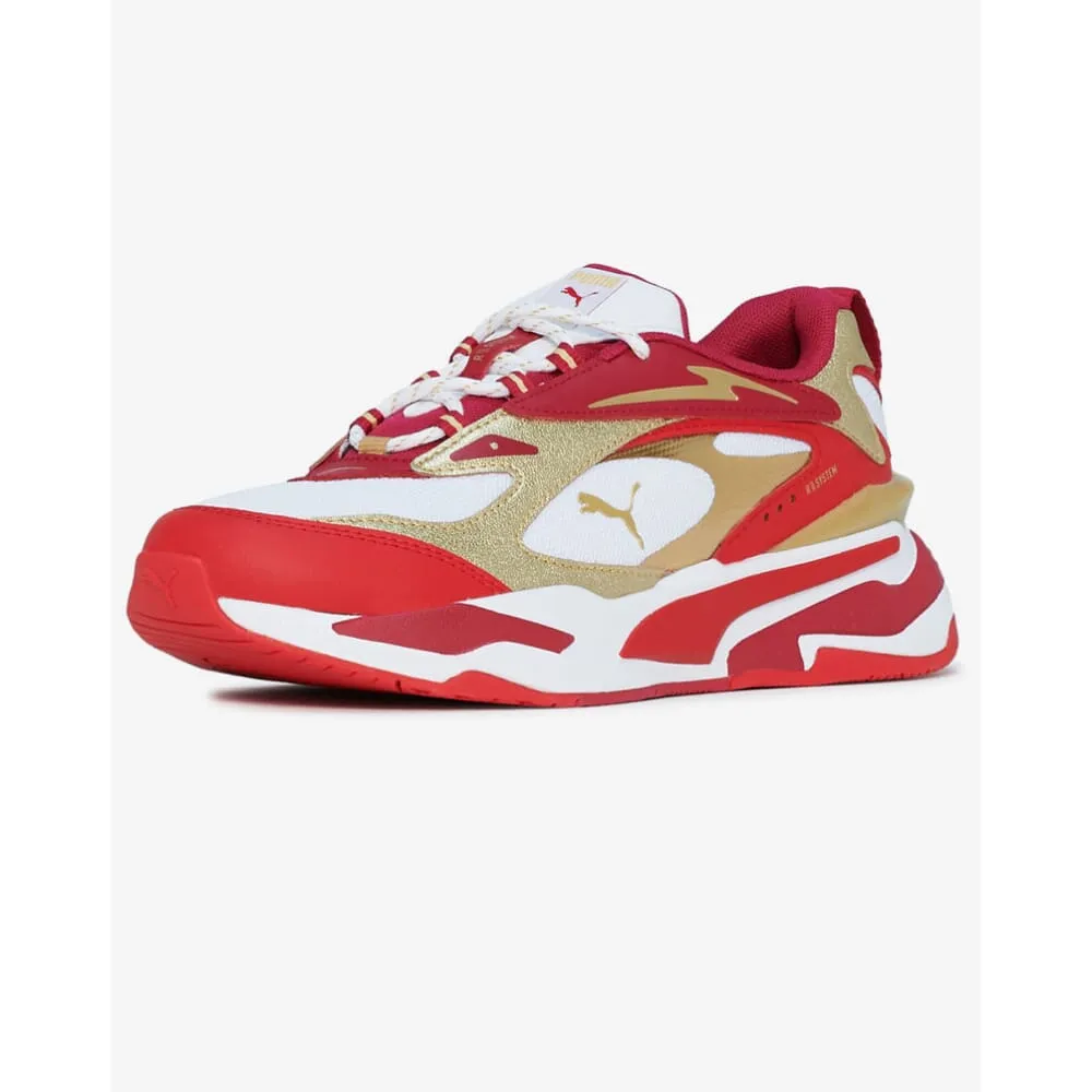 Puma RS-Fast Glitz Jr White-Red-Gold  384747-01 Grade-School