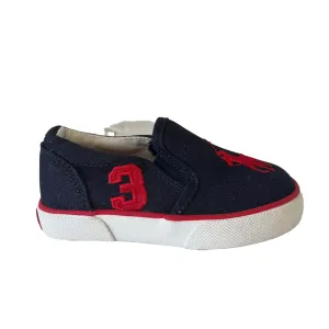 Ralph Lauren Boys Black | Red Sneakers