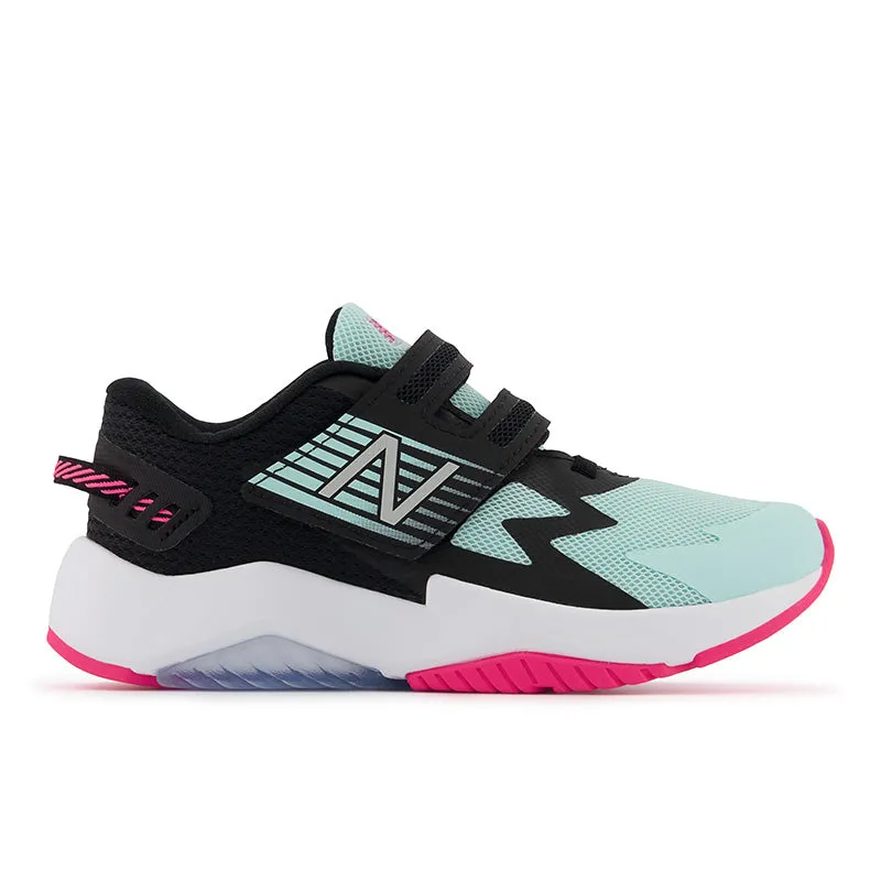 Rave Run - White Mint with Black and Alpha Pink - Kids