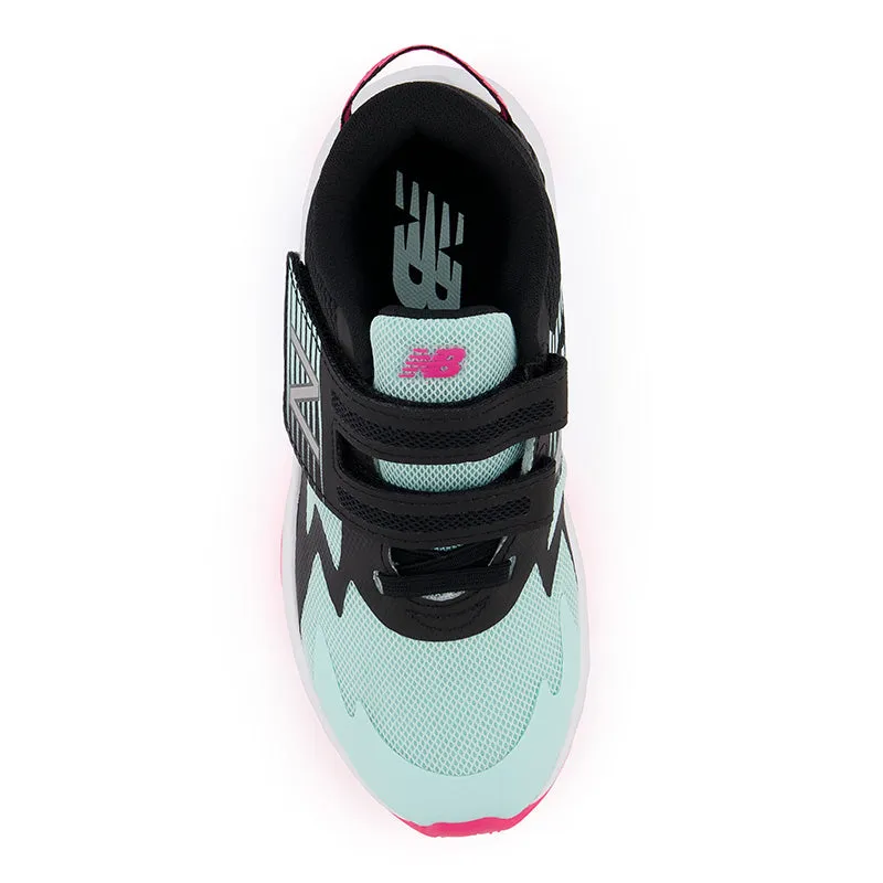 Rave Run - White Mint with Black and Alpha Pink - Kids