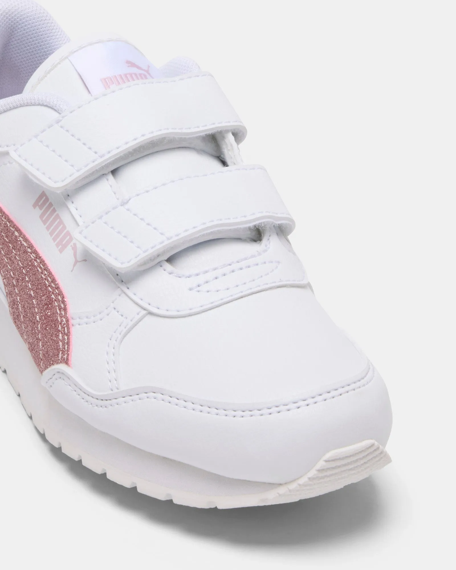 St Runner V4 Glitter V Ps White/Rose