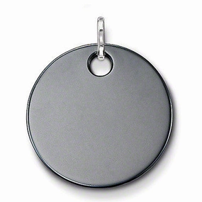 Thomas Sabo Pendant Silver & Onyx XLarge Round Disc