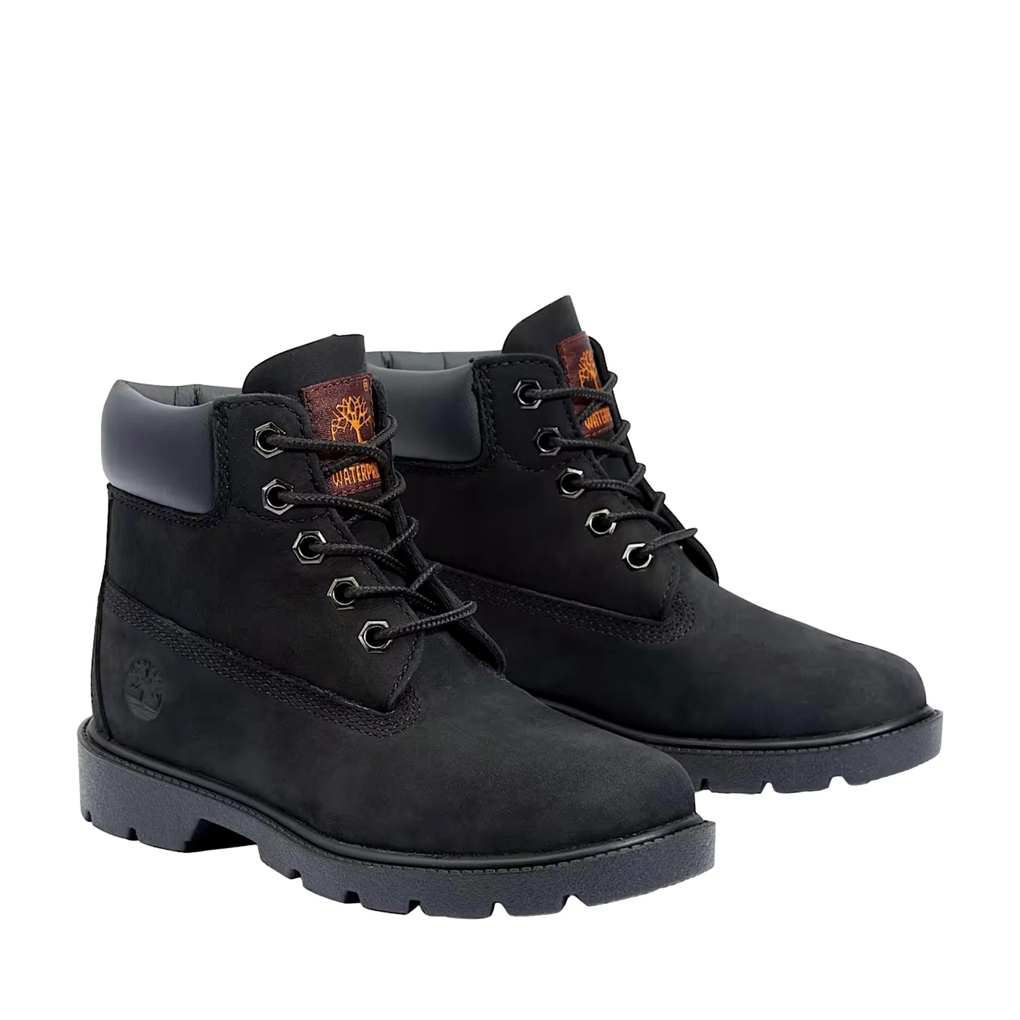 Timberland 6 Inch Classic Boot Black Nubuck  TB010710-001 Pre-School