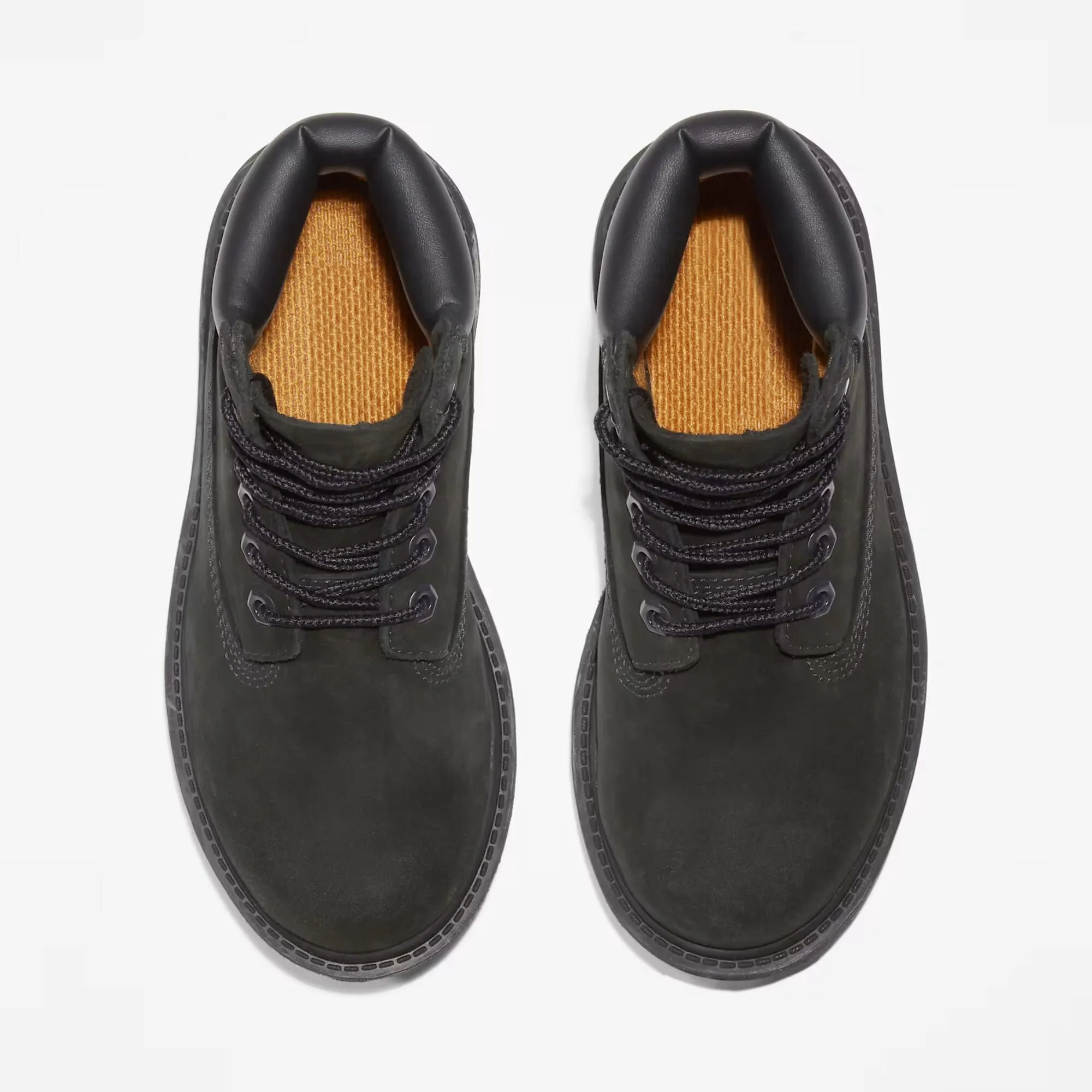 Timberland Premium 6 Inch Waterproof Boot Black Nubuck  TB-012707-001 Pre-School
