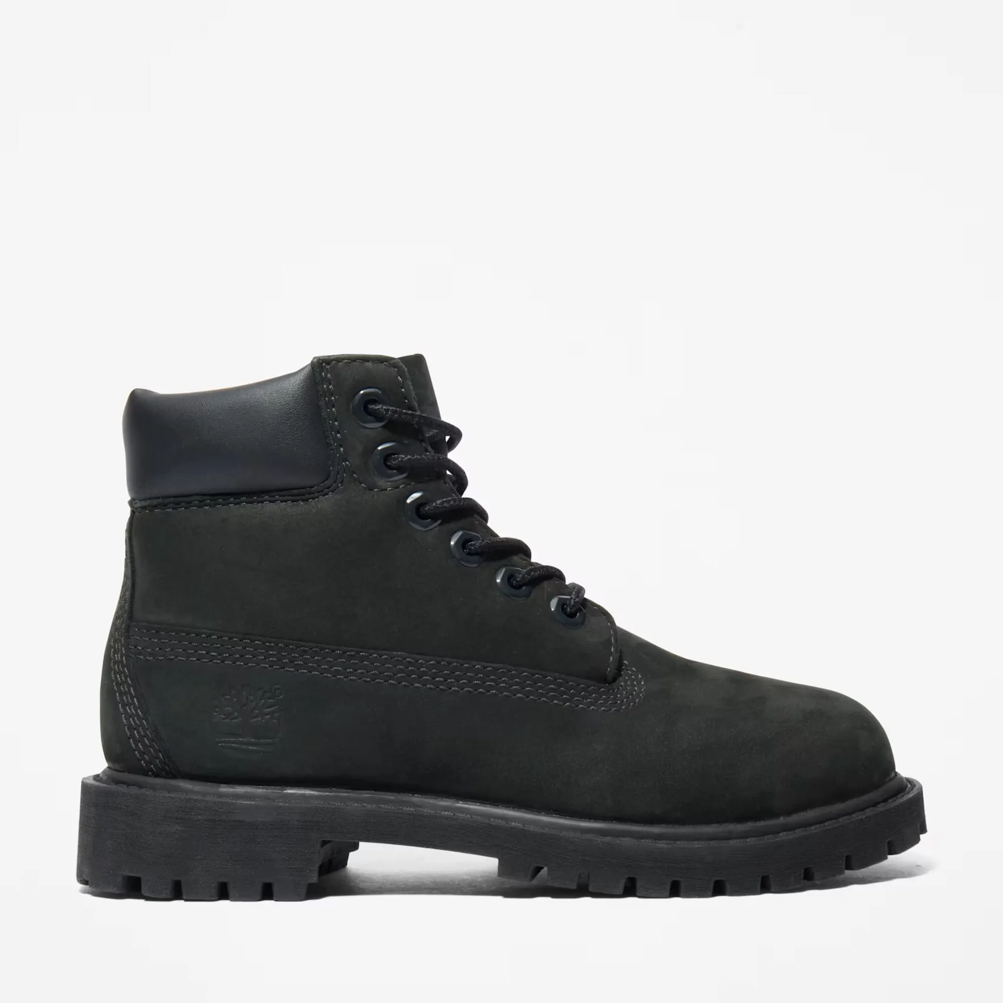 Timberland Premium 6 Inch Waterproof Boot Black Nubuck  TB-012707-001 Pre-School