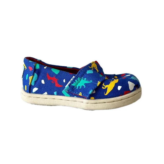Tom's Boys Blue Dinosaurs Shoes