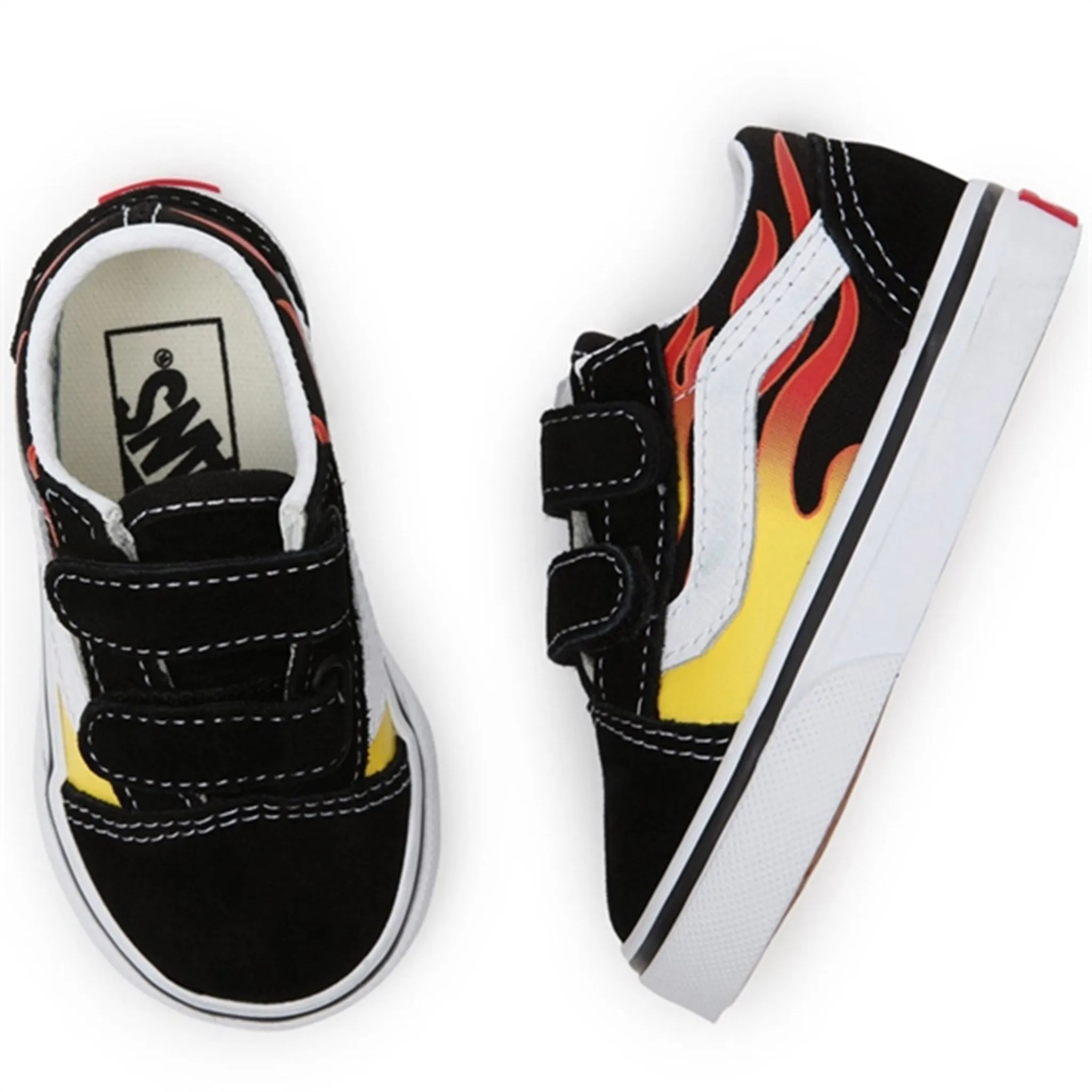 VANS Old Skool V Flame Black Sko