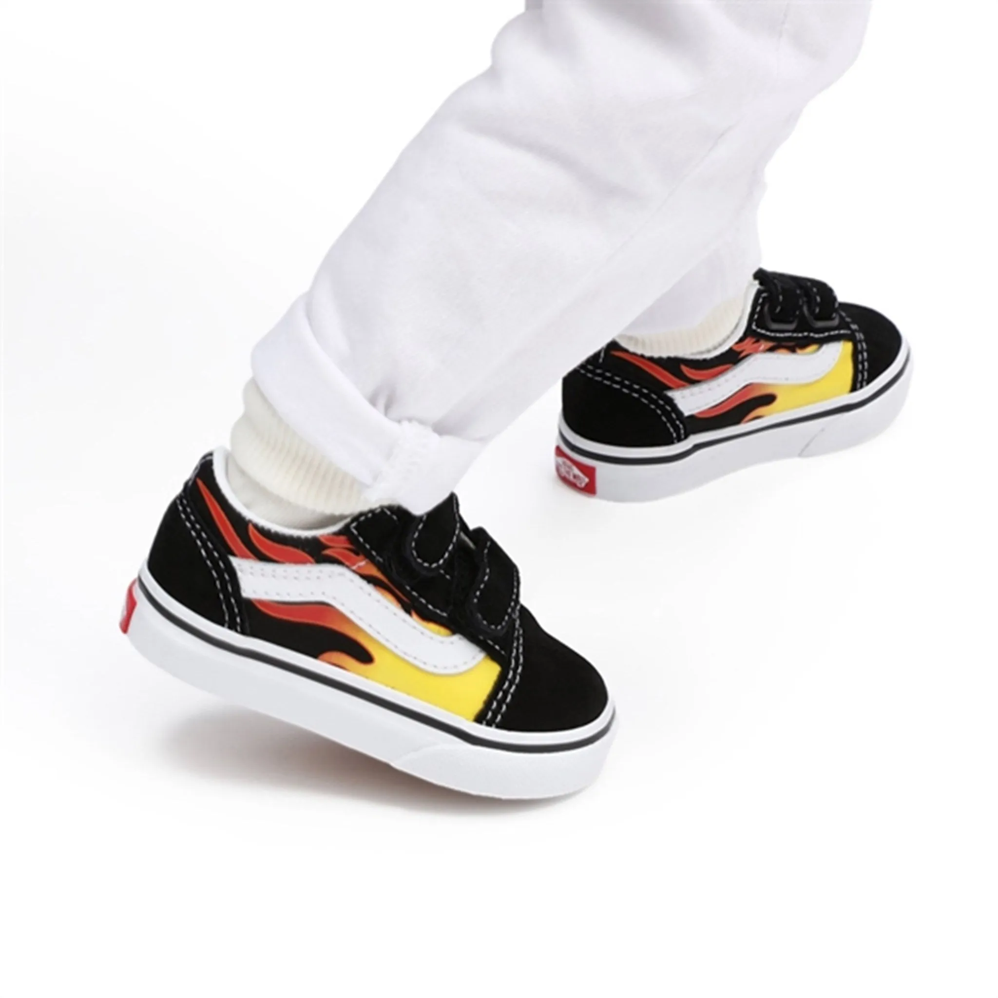 VANS Old Skool V Flame Black Sko