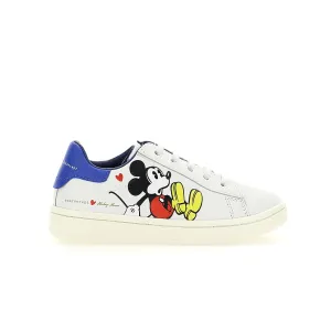 White Mickey Blue Tab Sneakers